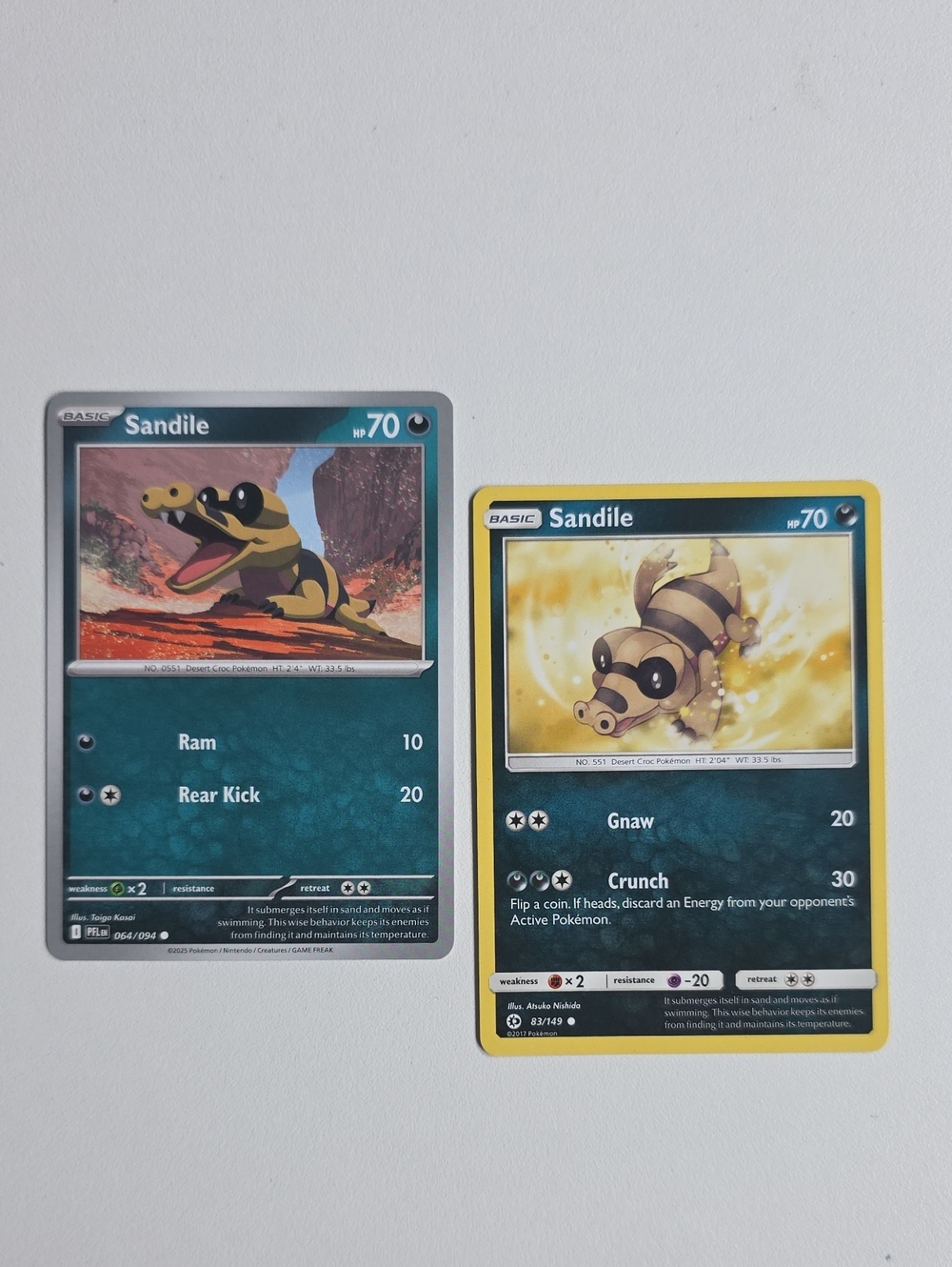Pokemon Sandile Trading Card